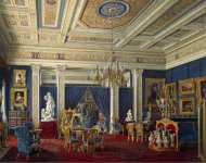 Hau Edward Petrovich Blue Drawing-Room in the Mariinsky Palace - Hermitage